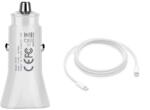 quandes Set Incarcator Auto Fast Charge 20W si Cablu de Date Fast Charge 1M Type-C-Lightning, QUANDES®, Compatibil cu Apple iPhone 15 / 15 Pro / 15 Pro Max