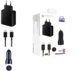 quandes Set 3 accesorii pentru samsung S23, Incarcator PD USB-C 45W, Cablu incarcare USB-C-C 5A, Incarcator Auto PD USB-C 45W, QNDS45