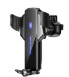 quandes Suport auto cu incarcator wireless QuandeQ12, Senzor Inteligent, Fast Charger, 15 W, fixare in grila de ventilatie, universal Android si iOS - Negru