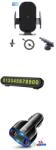 E-smartgadget Set 3buc : Incarcator auto suport, QI wireless fast charge 10W, model S6 original, +incarcator auto fast 12A/3.5A+car parking temporara