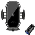 QUANDE Set format din 2buc, Incarcator auto suport Smart wireless Fast Charger 15W, QUANDE, Adapter auto 18w, 3.0, universal