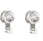 quandes Set 2buc, Carlig cu ventuza cu vid puternic, fara urme, autoadeziv, fara perforare, 98 X 58 X41mm, Quandes, alb