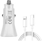 quandes Set Incarcator Auto Fast Charge 20W si Cablu de Date Fast Charge 1M Type-C-Lightning, Compatibil cu Apple iPhone 14 / 14 Pro / 14 Pro Max / 13 Pro / 13 Pro Max / 12 Pro / 12 Pro Max, QUANDES® - quande