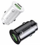 quandes Set 2 buc Incarcator bricheta auto cu incarcare super rapida PD20W/QC3.0, porturi duble, incarcare super rapida, alb, negru