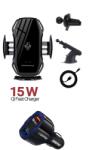E-smartgadget Set 2buc : Incarcator auto suport wireless E-smartgadget, model S6 Wireless Fast Charger, 10W, +fast car charger 12v, 3.5A, 7A