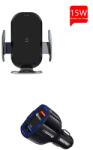E-smartgadget Incarcator suport auto wireless inteligent fast charging, 15W, e-smartgadget, pentru galaxy s10, s10+, incarcator auto fast charger 12W, New model