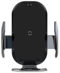 quandes Incarcator masina Wireless, Super FAST Charge, QUANDES®, 15W pentru Iphone, Samsung Prindere grila ventilatie+ventuza, Universal, silver