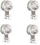 quandes Set 4buc, Carlig cu ventuza cu vid puternic, fara urme, autoadeziv, fara perforare, 98 X 58 X41mm, Quandes, alb