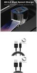 E-smartgadget Set 3 buc, Incarcator Auto FAST CHARGER, Usb 12V/3.5A, + 2Cablu date Typ C pentru S10/S8+/S9/S9+/Note8/Note9/A5 2017/ A5 2018/ A8 2018, Black, Bulk