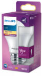 Philips LED fényforrás E27 75W gömb, matt, meleg