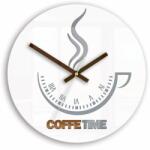 ModernClock Falióra, Modern Óra, Coffee Time II, tarka, 30x30cm (Coffee2White)