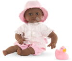 Corolle Păpușă de baie Baby Bath Alyzée Mon Premier Poupon Corolle cu pălărioară, ochi căprui care clipesc și o rățușcă, 30 cm, de la 18 luni (CO100970) Papusa
