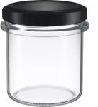 Weck Befőttesüvegek fekete csavaros tetővel 167 ml, 6 db-os készlet