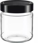 Weck Befőttesüveg sötétfekete csavaros fedéllel 220 ml, 6 db-os készlet