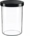 Weck Befőttesüvegek fekete csavaros tetővel 435 ml, 16 db-os készlet