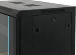 Dateup Rack 19'' de perete, 18U 600x600, usa din sticla, panouri detasabile si securizate, dezasamblat, capacitate 70kg, negru RAL9004, DATEUP (MP.6618.9001)