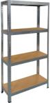  OBI XS nagy teherbírású fém összedugható polcállvány 148cmx75cmx30cm ezüst 4 db