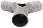 Magic Cat Tunnel Magic Cat pluș în formă de Y foșnet gri 80x80x25cm (453-20182) - raijucarii
