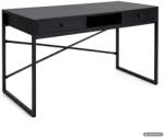 Brius Birou stil industrial, MDF melaminat, cu 2 sertare si raft, cadru metalic, 123x48x81 cm, negru (AK-26968702)
