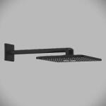 GROHE Set para de dus fixa, cu brat 430 mm, 2 jet, negru - Phantom Black, Grohe RainShower SmartActiv 310 Cube 26479KF0 26479KF0 (26479KF0)
