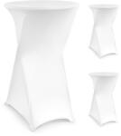 Klugholz Stretch Bárasztal Huzat 2 db, Ø70-110 cm, Fehér, Megerősített Talprésszel, Vasalást Nem Igénylő, Mosható, Esküvőre, Partira, Bisztr