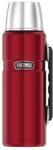 Thermos Stainless King rozsdamentes acél termoszpalack piros 1, 2 L ivócsészével és fogantyúval 12h meleg 24h hideg mosogatógépben mosható BP