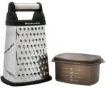 KitchenAid 4 oldalas rozsdamentes acél sajtreszelő szeletelővel, reszelővel és zesteurrel, fekete