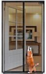 VitHom Luxus Szúnyogháló Ajtó Mágnessel 110x210 cm, Üvegszálas Lángálló és Szakadásálló Rovarháló Erkélyajtóra Fúrás Nélkül, Erős Mágnesek, Szélesített Tépőzár
