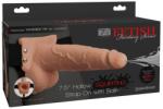 Fantasy Strap-On realist Fetish Fantasy Series Squirting, penis gol cu testicule, ham reglabil, 19, 1 cm (D-236549) Dildo