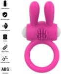 Intense Inel vibrator pentru penis INTENSE Hopps Roz, stimulare clitoridiană, silicon, multiple vibrații (D-246279) Inel pentru penis