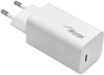Akyga AK-CH-23 USB-C 65W univerzális hálózati töltő adapter fehér QC 3.0, PD 3.0, GaN (AK-CH-23) - pixel