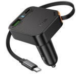 hoco. NZ18 Guardian 65W univerzális autós töltő adapter fekete PD / QC 3.0/ FCP/ AFC (NZ18)