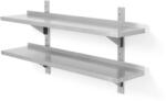 Hendi Poliță de perete din inox HENDI, cu două niveluri, reglabilă, 1200 × 300 mm Raft
