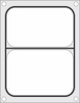 HENDI Matriță de sigilare HENDI pentru caserolă cu două compartimente 227 × 178 mm