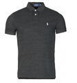Ralph Lauren Rövid ujjú galléros pólók POLO AJUSTE DROIT EN COTON BASIC MESH LOGO PONY PLAYER Fekete EU M