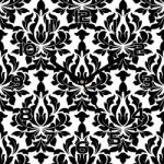 Coloray Üveg falióra Fekete-fehér arab mintás 30x30 cm (pl-zsk-30x30-TD-124)