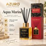 Azuro Odorizant Cameră Azuro Dubai Amber Luxury Perfume, Difuzor cu Bețișoare, Aromă Lemnoasă, Parfum Ambiental Elegant, 100 ml
