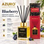 Azuro Odorizant Cameră Azuro Blueberry Luxury Perfume, Difuzor cu Bețișoare, Parfum Fructat de Afine, 100 ml
