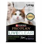 Purina Pro Plan LiveClear eledel felnőtt macskáknak ivartalanítás után Pulyka 1, 4 kg