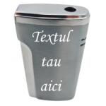  Bricheta Metalica Personalizata Cu Textul Tau, Gaz, Antivant, Cutie, Gri (DLMGG-724) Bricheta