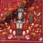  Dekorációs anyag jacquard Casse-Noisette rouge design B PANEL