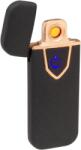  Bricheta Electronica Cu Incarcare Usb, Buton Cu Lumina, Cu Senzor De Amprenta, 7 Cm, Negru (DLMGG-4620) Bricheta
