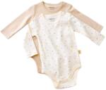 BabyCosy Set 2 body-uri cu maneca lunga bebe unisex -100% bumbac organic - Ecru cu buline, BabyCosy (Marime: 18-24 Luni) (BC-CSY5786-18)