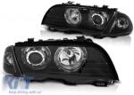  Tuning fényszóró szett halogén angel eyes karikákkal BMW 3 E46 05.1998-08.2001 sedan/kombi, bal és jobb (ABBMHX6010407)