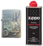  Bricheta Tip Zippo, 3d Relief, Metalica, King Of 4wd Si Lichid Zippo 125 Ml M4 (DLMGG-320) Bricheta