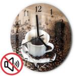 TULUP Kerek Üveg Óra Dekoratív Kávéscsésze Fekete Tippek Fi30 cm (010010500040200174941)