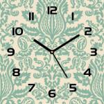Coloray Csendes óra üvegen Zöld keleti mintás 30x30 (pl-zsk-30x30-TD-192)