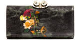 TED BAKER Portofel Liieeah Printed Large Bobble Purse 285628 black