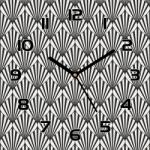 Coloray Csendes óra üvegen Geometrikus textúra 30x30cm (pl-zsk-30x30-TD-235)