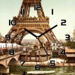 Coloray Szép üveg falióra Eiffel-torony 30x30cm (pl-zsk-30x30-Aa-33)